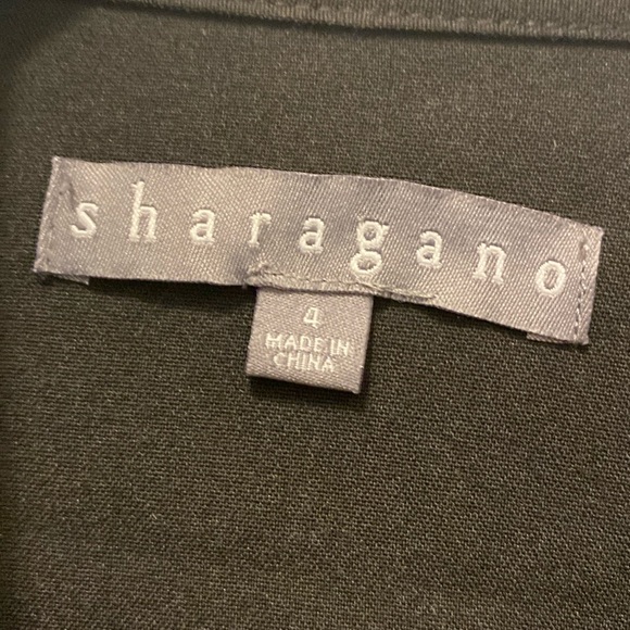 Sharagano NWT Black Short Sleeve Shirt Dress with Front Pockets - Picture 2 of 8